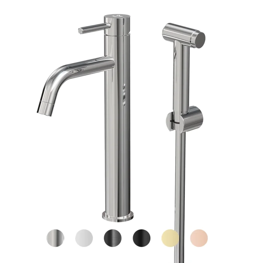 INOX by Tammiholma Q1 korkea kylpyhuonehana bidésuihkulla