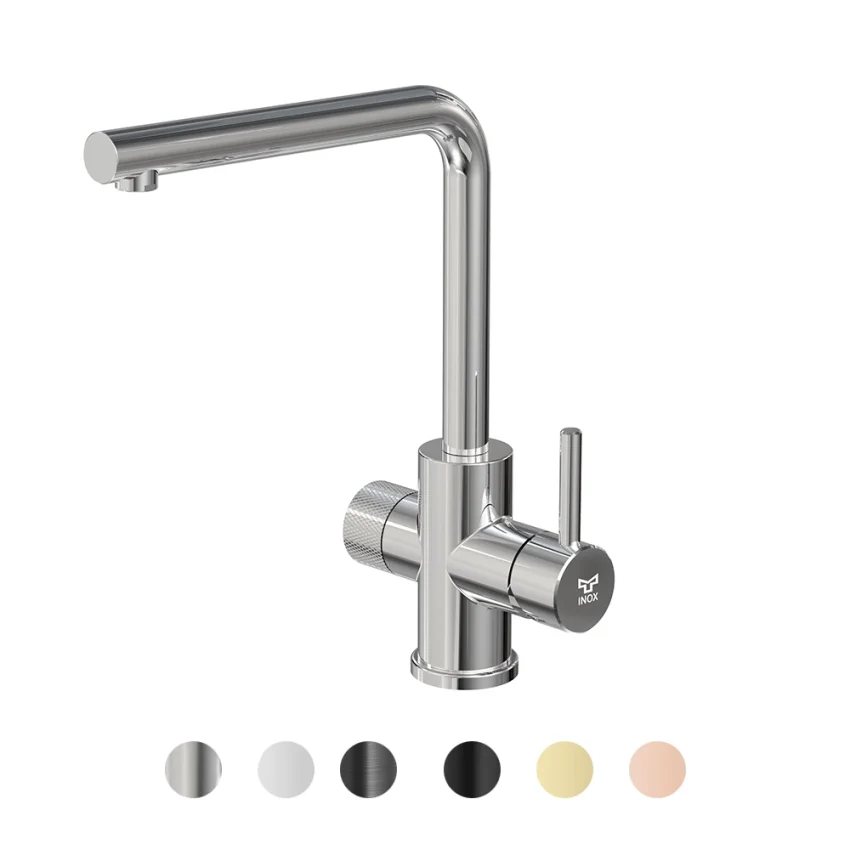 INOX by Tammiholma Q1 keittiöhana L-putkella ja APK-liitännällä